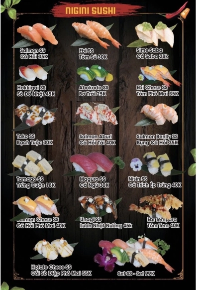 Menu quán 11 